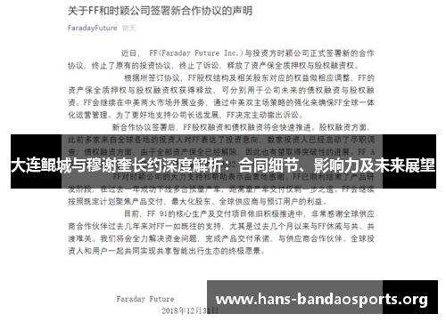 大连鲲城与穆谢奎长约深度解析：合同细节、影响力及未来展望